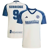 Sam Surridge Men's adidas White Nashville SC 2025 Third Replica Custom Jersey