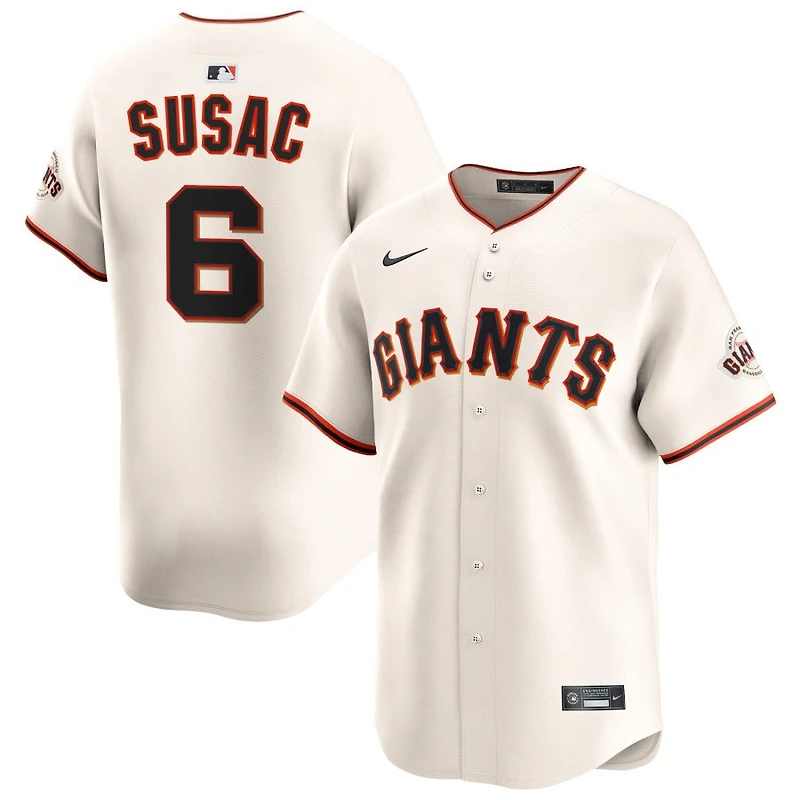 Daniel Susac Men's Nike Cream San Francisco Giants Home Limited Custom Jersey