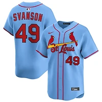 Matt Svanson Men's Nike Light Blue St. Louis Cardinals Alternate Limited Custom Jersey