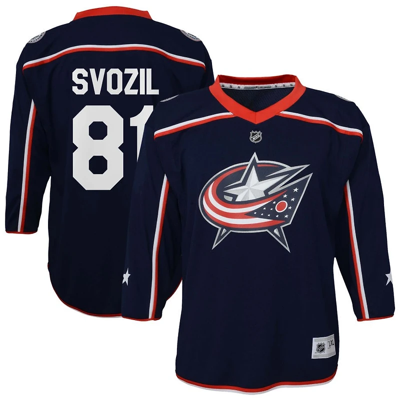 Stanislav Svozil Youth  Navy Columbus Blue Jackets Home Replica Custom Jersey