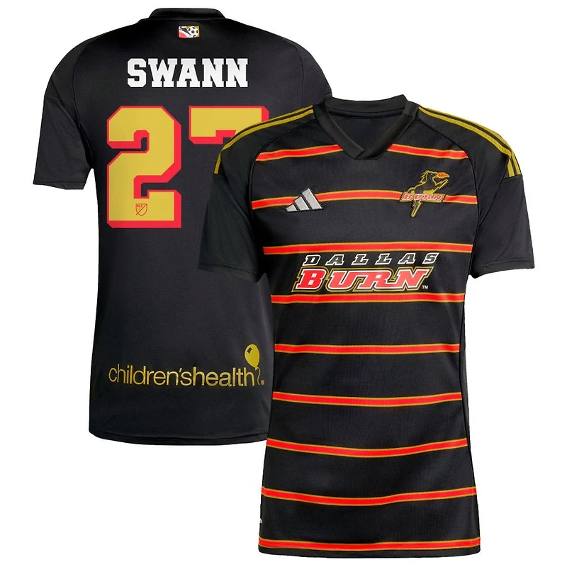 Caleb Swann Men's adidas Black FC Dallas 2025 Third Replica Custom Jersey