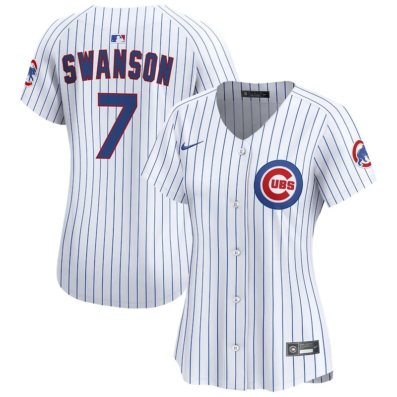 Dansby Swanson Women's Nike White Chicago Cubs Home Limited Custom Jersey