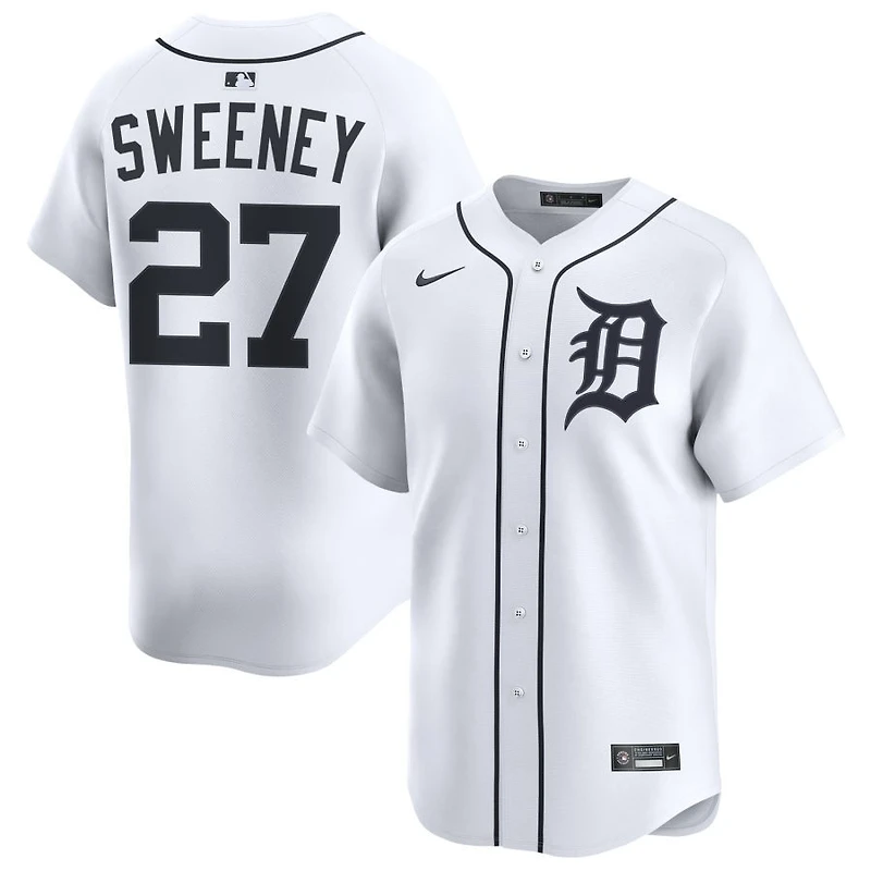 Trey Sweeney Men's Nike White Detroit Tigers Home Limited Custom Jersey