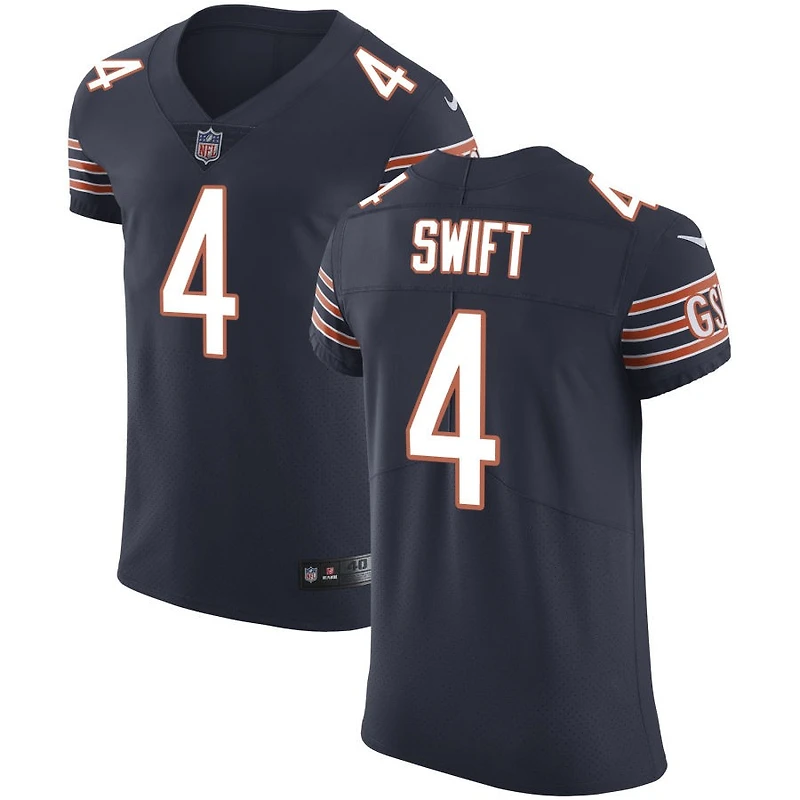 D'Andre Swift Men's Nike Navy Chicago Bears Vapor Untouchable Custom Elite Jersey