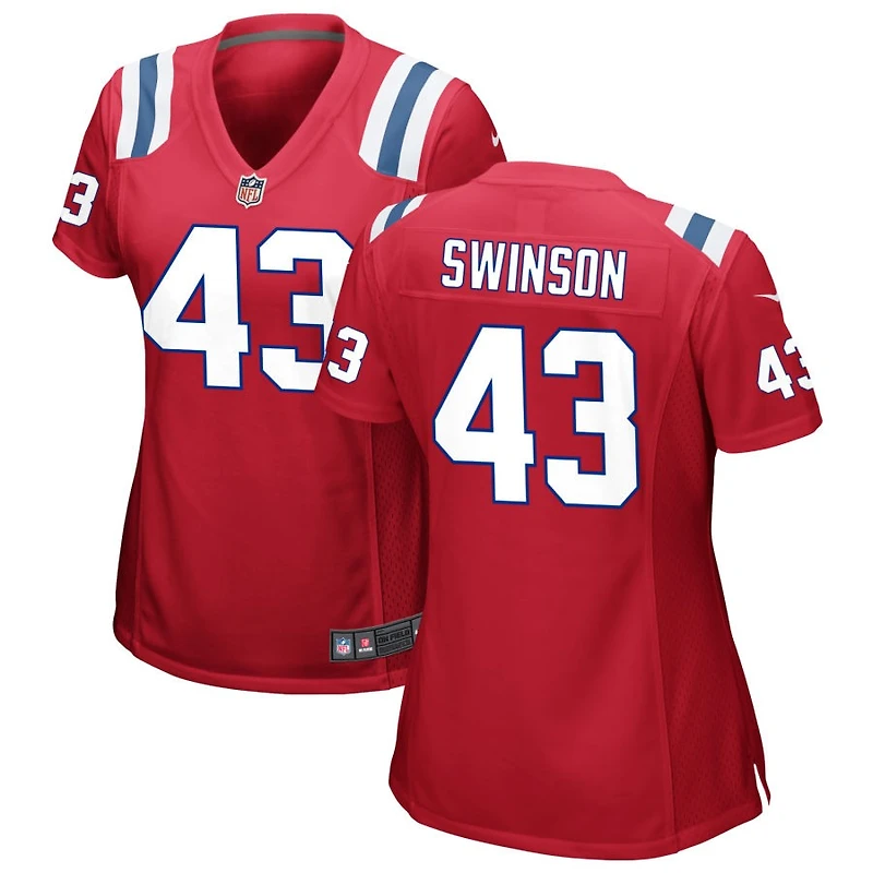 Bradyn Swinson Women's Nike Red New England Patriots Alternate Custom Jersey