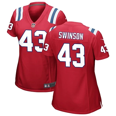Bradyn Swinson Women's Nike Red New England Patriots Alternate Custom Jersey