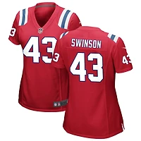 Bradyn Swinson Women's Nike Red New England Patriots Alternate Custom Jersey