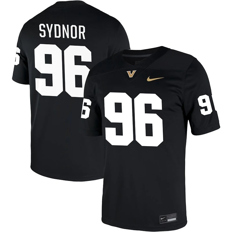 Khordae Sydnor Men's Nike Black Vanderbilt Commodores NIL Pick-A-Player Game Jersey