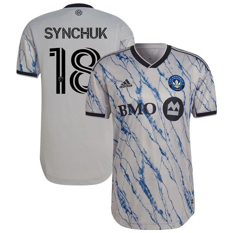 Hennadiy Synchuk Men's adidas Gray CF Montreal 2023 Secondary Authentic Custom Jersey