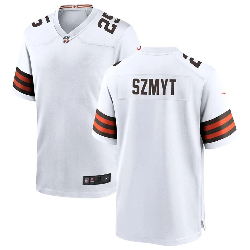Andre Szmyt Men's Nike White Cleveland Browns Custom Game Jersey