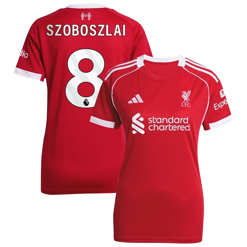 Dominik Szoboszlai Women's adidas  Red Liverpool 2025/26 Home Custom Replica Jersey