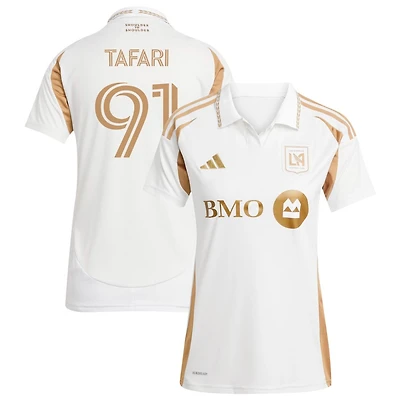 Nkosi Tafari Women's adidas  White LAFC 2025 Secondary Replica Custom Jersey
