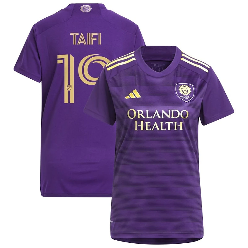 Zakaria Taifi Women's adidas Purple Orlando City SC 2023 The Wall Kit Replica Custom Jersey
