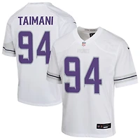 Taki Taimani Youth Nike White Minnesota Vikings Alternate Custom Game Jersey