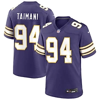 Taki Taimani Men's Nike Purple Minnesota Vikings Classic Custom Game Jersey