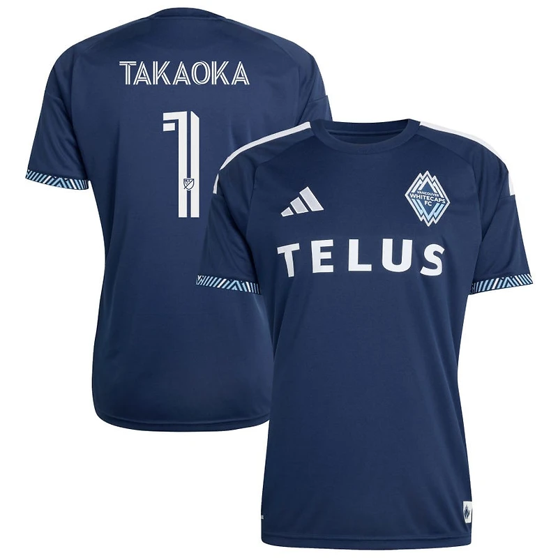 Yohei Takaoka Men's adidas  Deep Sea Blue Vancouver Whitecaps FC 2026 The Coastal Jersey Replica Custom Jersey