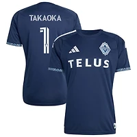 Yohei Takaoka Men's adidas  Deep Sea Blue Vancouver Whitecaps FC 2026 The Coastal Jersey Replica Custom Jersey