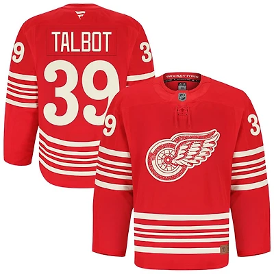 Cam Talbot Men's Fanatics Red Detroit Red Wings Anniversary Authentic Pro Custom Jersey