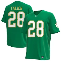Luke Talich Men's Under Armour Kelly Green Notre Dame Fighting Irish Alternate NIL Pick-A-Player Replica Football Jersey