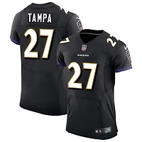 T.J. Tampa Men's Nike Black Baltimore Ravens Speed Machine Elite Custom Jersey