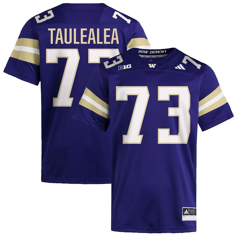 Champ Taulealea Men's adidas  Purple Washington Huskies NIL Pick-A-Player Home Premier Football Jersey