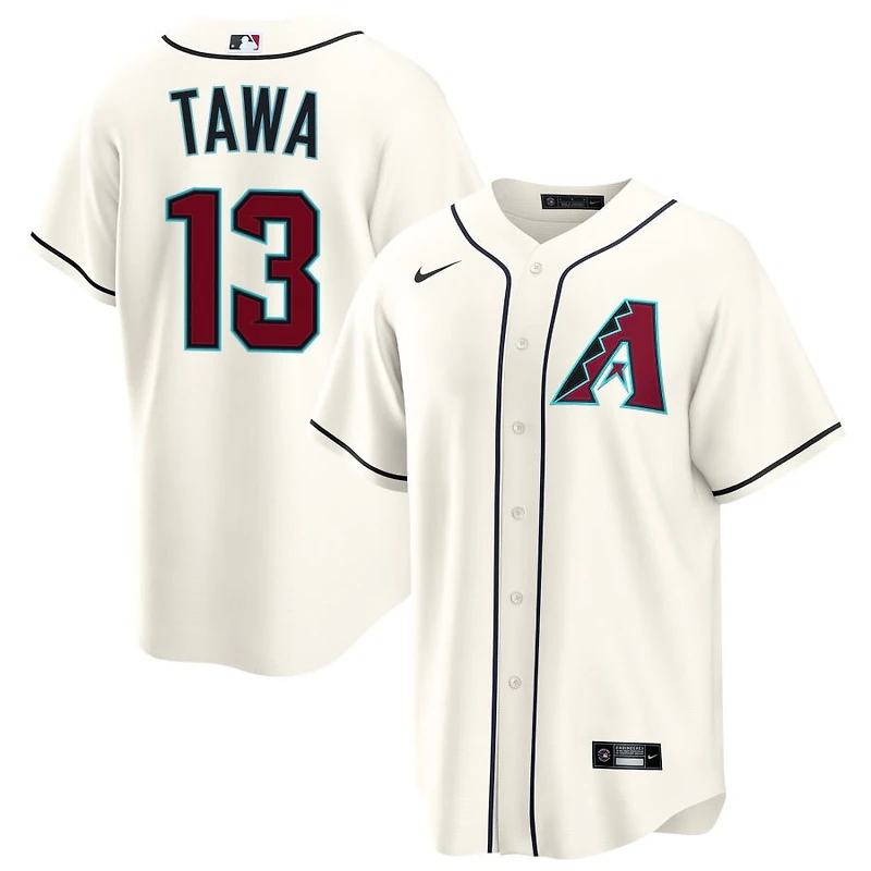 Tim Tawa Men's Nike  Cream Arizona Diamondbacks Home Custom Replica Jersey