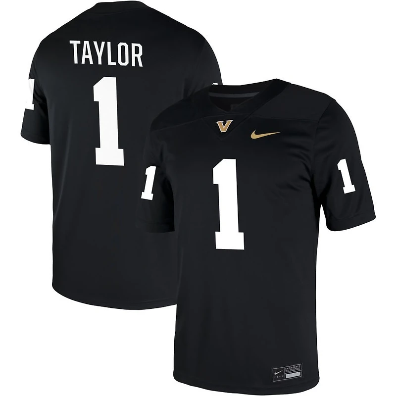 CJ Taylor Men's Nike Black Vanderbilt Commodores NIL Pick-A-Player Game Jersey