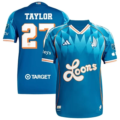David Taylor Men's adidas Blue Minnesota United FC 2025 Third Authentic Custom Jersey