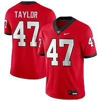 Will Taylor Men's Nike Red Georgia Bulldogs NIL Pick-A-Player Game Jersey