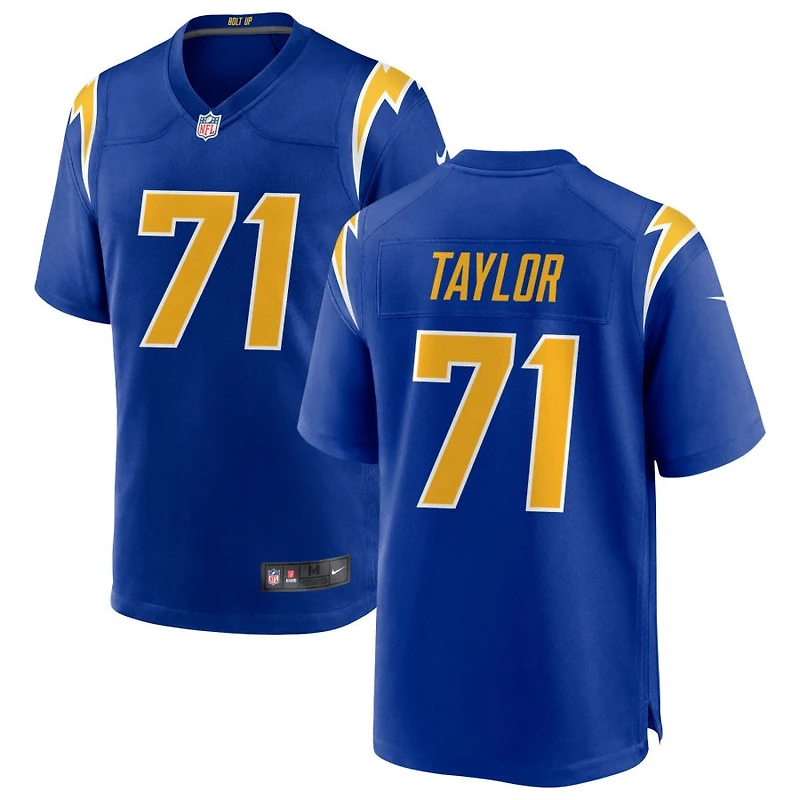Branson Taylor Men's Nike Royal Los Angeles Chargers Alternate Custom Game Jersey
