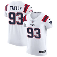 Leonard Taylor Men's Nike White New England Patriots Vapor Elite Custom Jersey