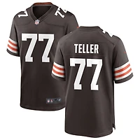 Wyatt Teller Men's Nike Cleveland Browns Brown Custom Game Jersey