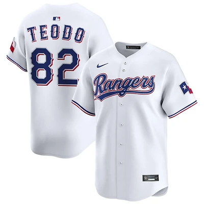 Emiliano Teodo Youth Nike  White Texas Rangers Home Custom Limited Jersey