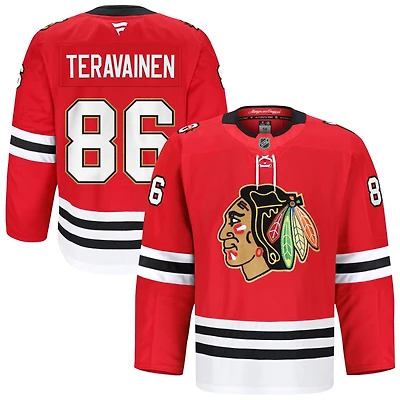 Teuvo Teravainen Men's Fanatics Red Chicago Blackhawks Anniversary, Home Authentic Pro Custom Jersey