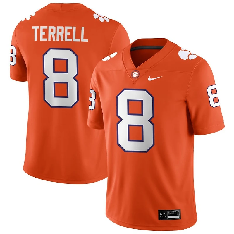 Avieon Terrell Men's Nike Orange Clemson Tigers NIL Pick-A-Player Game Jersey