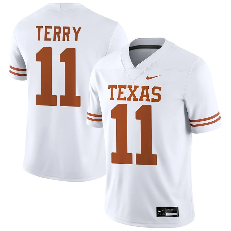 Michael Terry Men's Nike White Texas Longhorns NIL Pick-A-Player Game Jersey