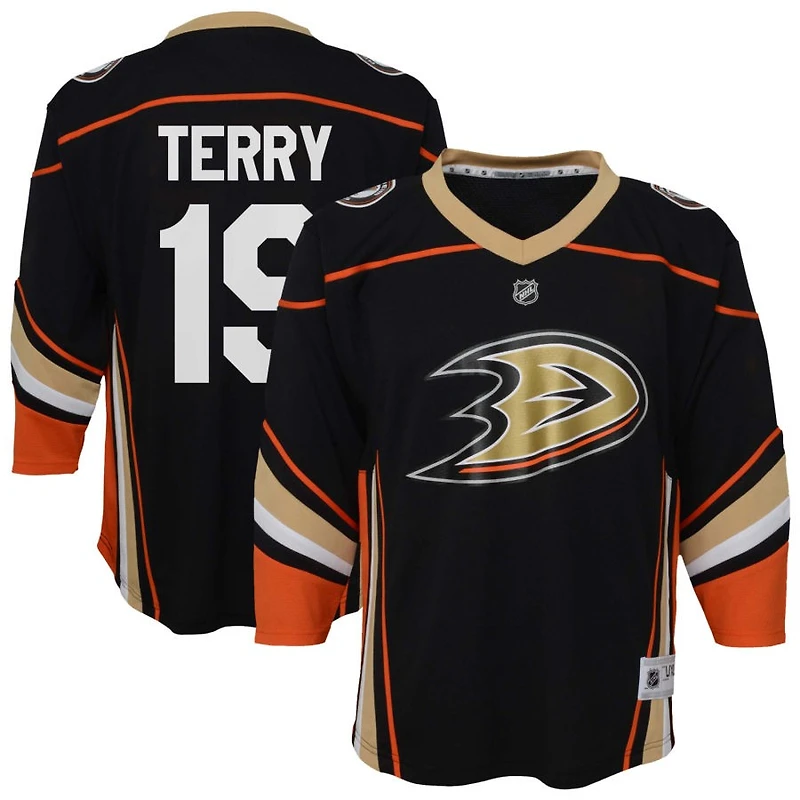 Troy Terry Youth  Black Anaheim Ducks Home Replica Custom Jersey