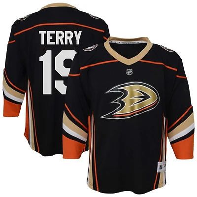 Troy Terry Youth  Black Anaheim Ducks Home Replica Custom Jersey