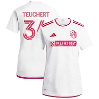 Cedric Teuchert Women's adidas  White St. Louis City SC 2024 The Confluence Kit Replica Custom Jersey
