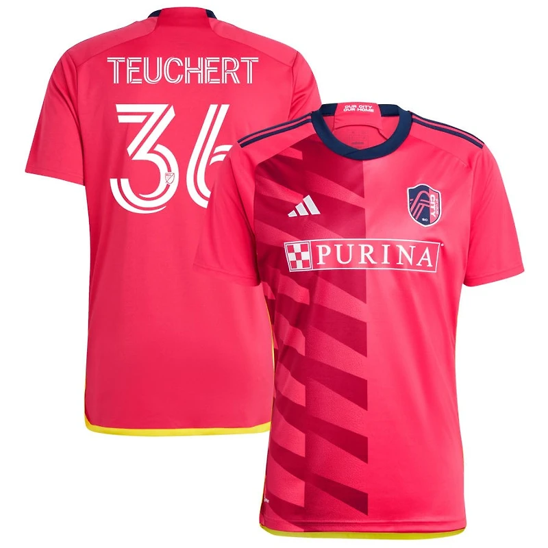 Cedric Teuchert Men's adidas Red St. Louis City SC 2023 CITY Kit Replica Custom Jersey