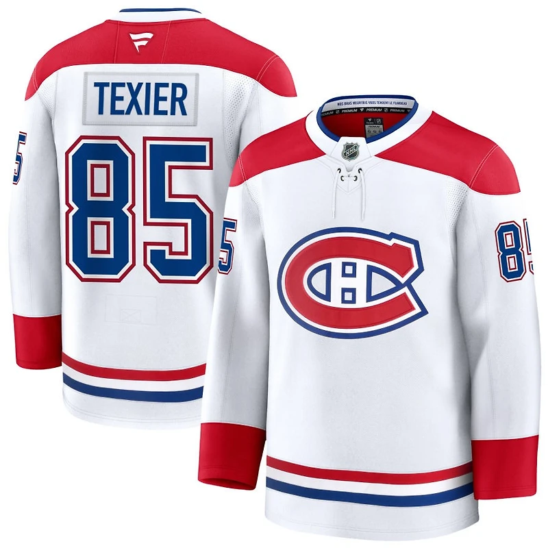 Alexandre Texier Men's Fanatics White Montreal Canadiens Away Premium Custom Jersey