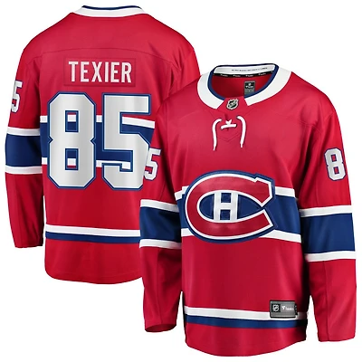 Alexandre Texier Men's Fanatics Red Montreal Canadiens Home Breakaway Custom Jersey