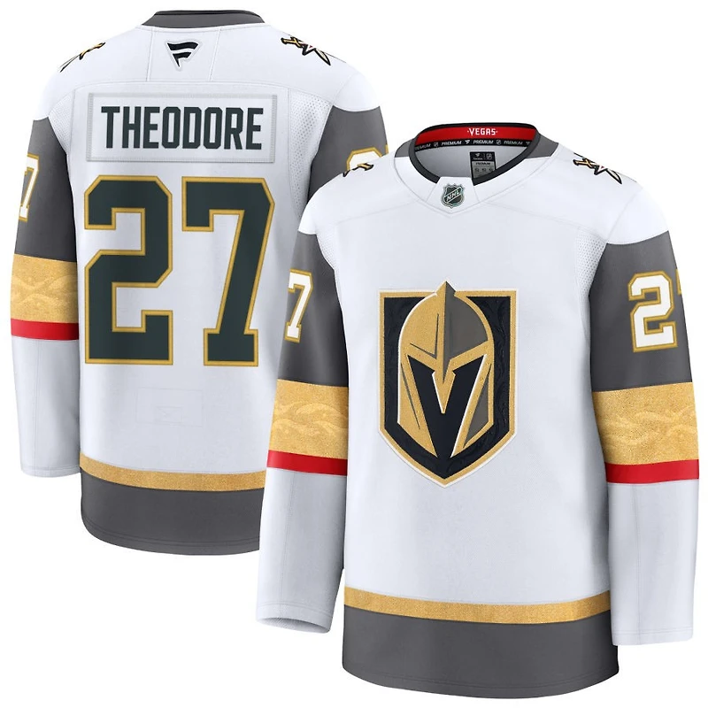 Shea Theodore Men's Fanatics White Vegas Golden Knights Away Premium Custom Jersey