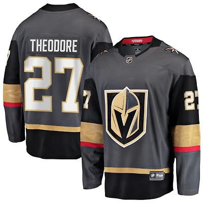 Shea Theodore Men's Fanatics Gray Vegas Golden Knights Alternate Breakaway Custom Jersey