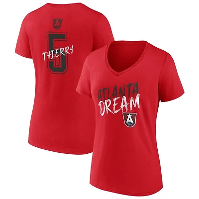 Women's Red Atlanta Dream Hustle Custom V-Neck T-Shirt