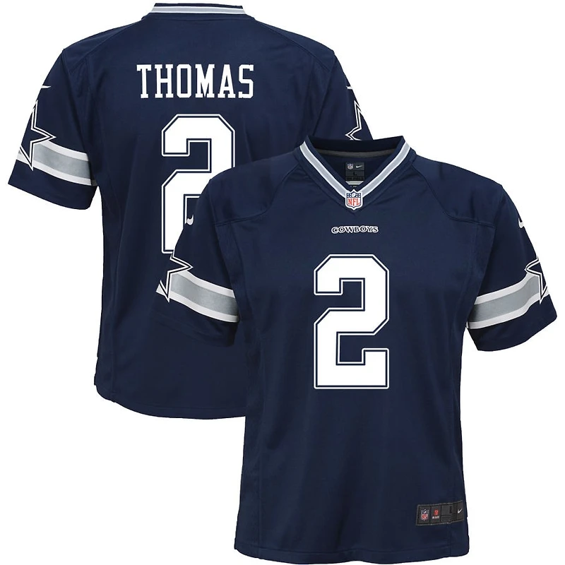 Juanyeh Thomas Youth Nike Navy Dallas Cowboys Custom Game Jersey