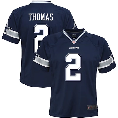 Juanyeh Thomas Youth Nike Navy Dallas Cowboys Custom Game Jersey