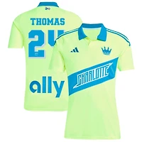 Mikah Thomas Men's adidas Yellow Charlotte FC 2025 Third Replica Custom Jersey