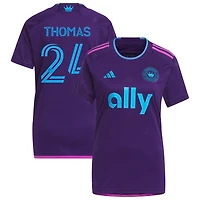 Mikah Thomas Women's adidas Purple Charlotte FC 2023 Crown Jewel Kit Replica Custom Jersey