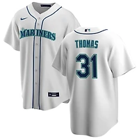 Rhylan Thomas Men's Nike White Seattle Mariners Home Replica Custom Jersey